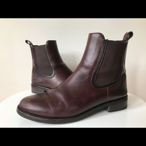 Brown leather Duchess Chelsea Boots Size 7.5